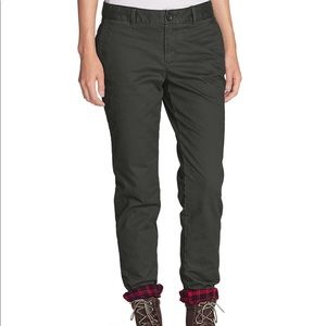 Eddie Bauer Flannel-Lined Boyfriend Pants